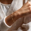 Pure Collection by Ross-Simons 3-3.5mm Cultured Pearl and 14kt Yellow Gold Paper Clip Link Bolo Bracelet Size - 3 of 4