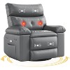 360° Rocker Recliner Chair with Side Pocket, Electric Recliner Chair PU Leather ,Plush Lounge Chair for Living Room, Bedroom - 2 of 4