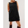Women's plaid corduroy sleeveless dress with pockets and open-back design - 3 of 4
