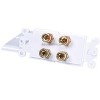 Monoprice High Quality Banana Binding Post Two-Piece Inset Wall Plate - White - Coupler Type For 2 Speakers - 3 of 4