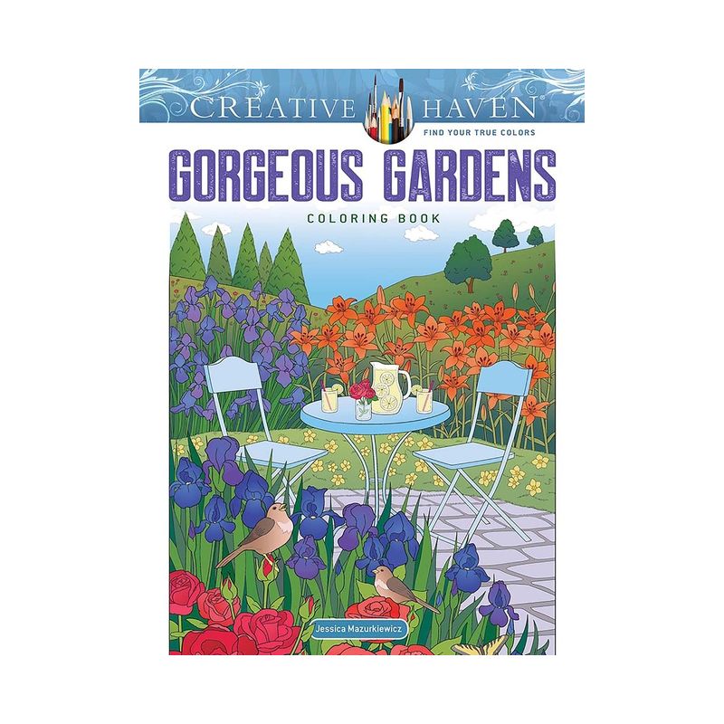 Creative Haven Gorgeous Gardens Coloring Book - (Adult Coloring Books: Flowers & Plants) by  Jessica Mazurkiewicz (Paperback), 1 of 2