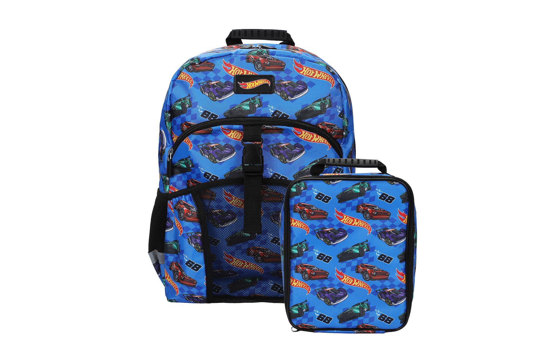 Hot Wheels 2-Piece 16" Kids Backpack & Lunch Box Set For School And Travel