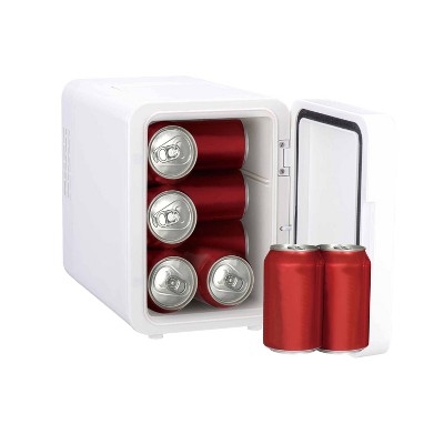 Frigidaire Gallery 9 Can Beauty Lighted Mirror Fridge Portable White