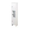 Bathroom Floor Cabinet Freestanding 2 Doors With Adjustable Shelves Wood Storage Organizer Cabinet - 2 of 4