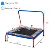 Costway 36'' Kids Square Trampoline Indoor Outdoor Rebounder W/Foam Handrail Alphabet Pad - 2 of 4