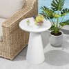 UPHA 16-Inch Round Side Table – Magnesium Oxide Mushroom Shape End Table for Indoor & Outdoor Use - 2 of 4