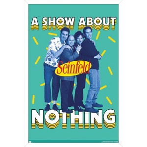 Trends International Seinfeld - A Show About Nothing Teal Framed Wall Poster Prints - 1 of 4