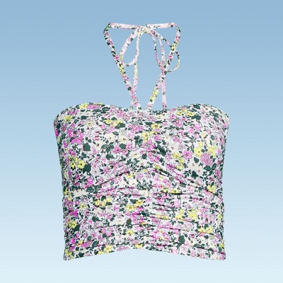 Lands' End Womens Ruched Halter Tankini Top