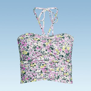 Lands' End Womens Ruched Halter Tankini Top - 1 of 4