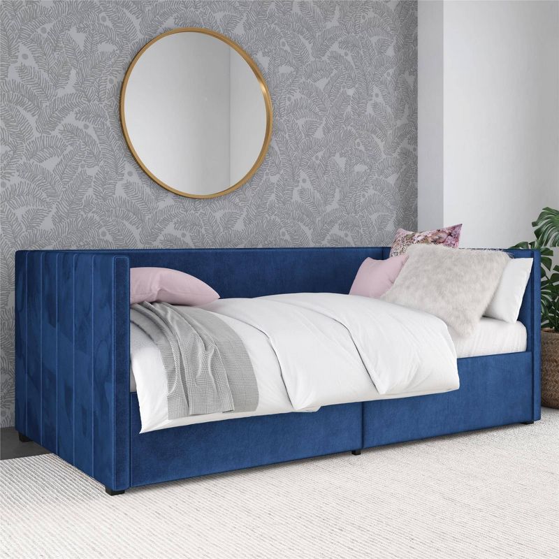 Twin Arliss Modern Glam Kids&#39; Tuxedo Daybed with Storage Blue - Room &#38; Joy, 2 of 10