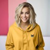 Dalix Butterfly Embroidered Fleece Cropped Hoodie Pullover Relaxed Fit Womens - 4 of 4