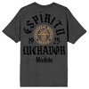 Modelo Espiritu Luchador 1925 Mexico Badge Crew Neck Short Sleeve Charcoal Heather Men's T-shirt - 3 of 4