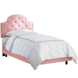 Full Juliette Tufted Kids Bed Light Pink - Pillowfort