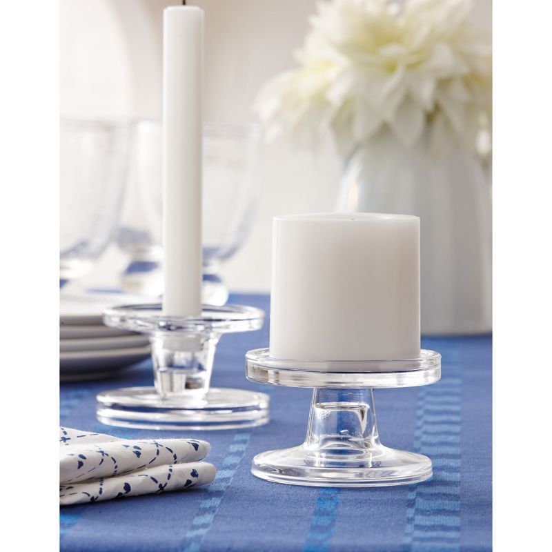 tagltd Bobbin Reversible Glass Pillar and Taper Candleholder, 3.88L x 3.88W x 2.38H inch, Sold in Eaches, 2 of 4