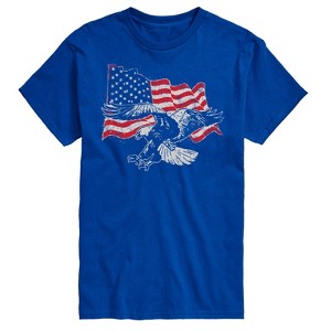 Men's - Instant Message - Eagle American Flag Short Sleeve Graphic T-Shirt - 1 of 4