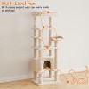 Large Cat Tree for Big Cats, Multi-Level Cat Tower for Indoor Cats, Scratching Post,Condo,Platforms,Cat Tunnel,Hammock,Feeding Station,Pet Play House - 4 of 4