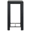 vidaXL Patio Bar Table Black 23.8 in.x23.8 in.x43.5 in. Poly Rattan - 2 of 4