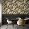 NextWall Ebony and Antique Gold Nouveau Floral Peel and Stick Wallpaper - 2 of 4