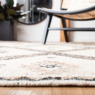 Handmade Black and Ivory Flat Woven Jute Area Rug, 27" x 10"