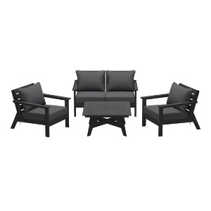 WestinTrends Avalon Outdoor 5-Piece Modular Sectional Patio Furniture Sofa Set - 1 of 4