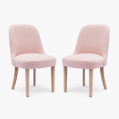 WestinTrends Mid-Century Modern Upholstered Boucle Dining Chair (Set of 2)