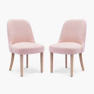 WestinTrends Mid-Century Modern Upholstered Boucle Dining Chair (Set of 2) - 1 of 4