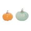 Transpac Glass 4.75 in. Multicolor Harvest Chalky Matte Pumpkin Set of 2 - 2 of 4