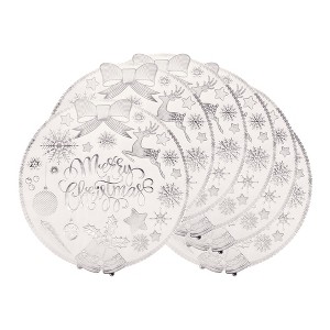 REGALWOVEN Placemats Set of 6 Woven/Vinyl Placemats, Washable Kitchen Table Mat, Seasonal Holiday Christmas Place Mats for Party Dining Table - 1 of 4