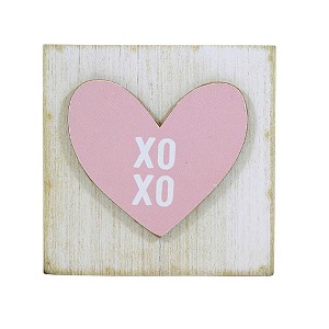 Ganz 4.5 Inch Candy Heart Block Free Standing Valentine's Day Box Signs - 1 of 3