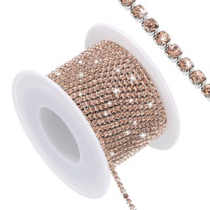 Unique Bargains Shiny Crystal Rhinestone Close Chain Trim for Sewing Jewelry Making - 1 of 4