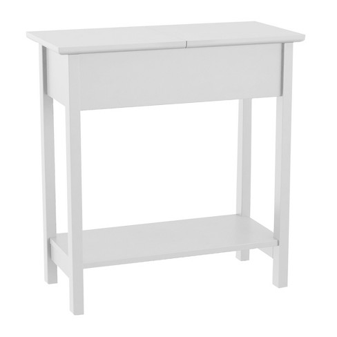 Hastings Home Narrow Flip Top End Table – White : Target