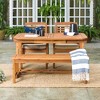 Ravenscroft 4pc Extendable Acacia Wood Outdoor Dining Set - Saracina Home - 4 of 4