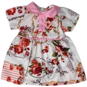 Doll Clothes Superstore Handmade Pink Flower Dress for 12-Inch Baby Alive & Little Baby Dolls - 1 of 4