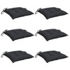 VidaXL Chair Cushions 6 pcs Black 19.7"x19.7"x2.8" Oxford Fabric - 3 of 4