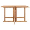 vidaXL Outdoor Dining Table Folding Patio Table Garden Furniture Solid Teak Wood - 3 of 4