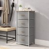 Emma and Oliver 4 Drawer Storage Dresser with Cast Iron Frame, Wood Top and Easy Pull Fabric Drawers with Wooden Handles - 2 of 4