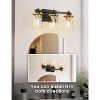 DORESshop20 in. 3-Light Black and Gold Bathroom Vanity Light with Clear Glass Shades for Mirror and Vanity (Bulbs Not Included) - 4 of 4