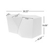 Modern MGO Versatile Coffee Table Set,2 Combinable Geometric Coffee Tables,No Assembly Required For Living Room Or Bedroom-Coolbibila - 4 of 4
