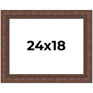 PosterPalooza | 24x18 Wide Bamboo Picture Frame, UV Acrylic, 4 Finishes - Brown, Black, Silver, and Natural - 1 of 4