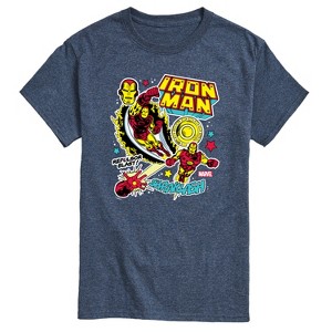 Men's - Marvel - Iron Man Sticker Style Short Sleeve Graphic T-Shirt - 1 of 4
