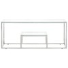 vidaXL Coffee Table Silver Stainless Steel and Tempered Glass - 2 of 4