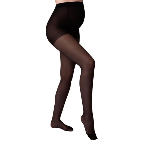 LECHERY Women's Rht Backseam Tights (1 Pair) - Black, Small/Medium