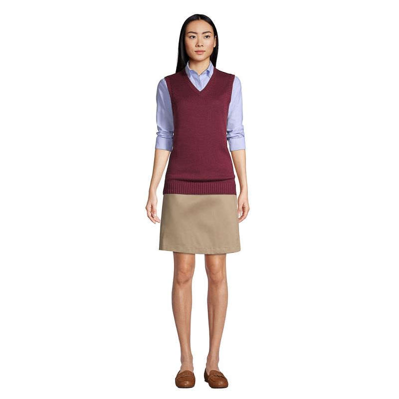 Lands' End School Uniform Women's Cotton Modal Sweater Vest, 4 of 5