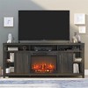 NicBex Electric Fireplace with Infrared Remote Control Wall Mount Stove Heater Fireplace 4 Adjustable Brightness Settings 1400W Heater,Black - 4 of 4