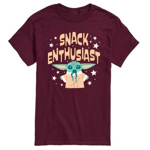 Men's - Star Wars - The Mandalorian Snack Enthusiast Grogu Short Sleeve Graphic T-Shirt - 1 of 4