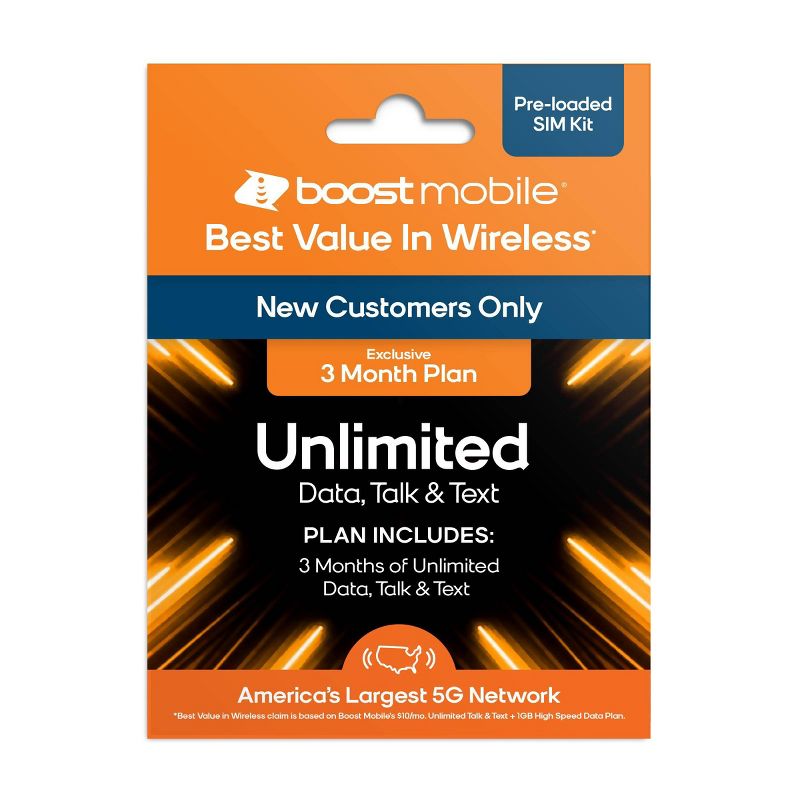Boost Mobile Preloaded SIM Card Unlimited Data 3 Month, 3 of 8