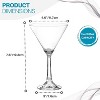 BENETI Tall Martini Glasses Set of 4, Long Stem, 11oz, Made in Europe - 4 of 4
