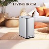 2.64 Gal/10L Slim Bathroom Trash Can, Stainless Steel Step-On Garbage Bin with Soft-Close Lid & Removable Inner Bucket, Narrow Recycle Bin - 2 of 4