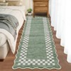 Scalloped Area Rugs Modern Bordered Accent Carpet, Non-Slip Geometric Floor Cover, Stain-Resistant Low Pile Indoor Mat - 2 of 4