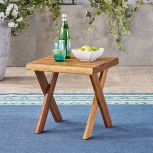 Dracelo Patio End Table Teak - 1 of 4